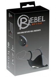 Черная вибронасадка для эрекции и стимуляции мошонки Cock ring with RC ball massager - Orion - в Мытищах купить с доставкой