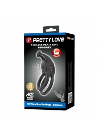 Черное перезаряжаемое виброкольцо Goodwin - Baile - в Мытищах купить с доставкой