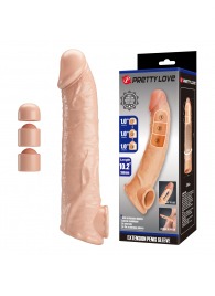 Телесный фаллоудлинитель с подхватом мошонки Silas - 26 см. - Baile - в Мытищах купить с доставкой