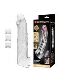 Прозрачный фаллоудлинитель с подхватом мошонки Silas - 26 см. - Baile - в Мытищах купить с доставкой
