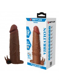 Коричневая насадка на пенис Quillon - 20 см. - Baile - в Мытищах купить с доставкой