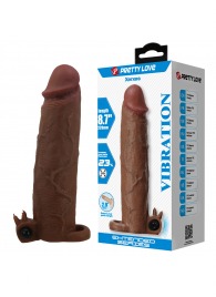 Коричневая насадка на пенис Xerxes - 22 см. - Baile - в Мытищах купить с доставкой