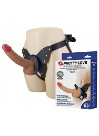 Поясной страпон Wells: трусики в форме бабочки и фаллоимитатор-насадка - Baile - купить с доставкой в Мытищах