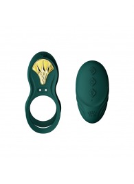 Зеленое эрекционное виброкольцо Bayek с пультом ДУ - Zalo - в Мытищах купить с доставкой