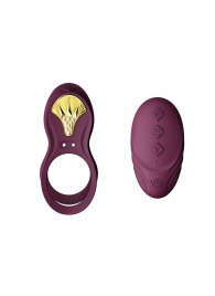 Фиолетовое эрекционное виброкольцо Bayek с пультом ДУ - Zalo - в Мытищах купить с доставкой