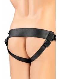 Телесный фаллопротез на черных ремнях Conall - 15 см. - ToyFa - купить с доставкой в Мытищах