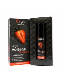Жидкий вибратор Orgie High Voltage Strawberry - 15 мл. - ORGIE - купить с доставкой в Мытищах