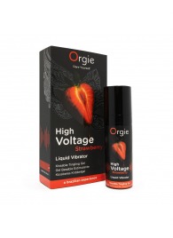 Жидкий вибратор Orgie High Voltage Strawberry - 15 мл. - ORGIE - купить с доставкой в Мытищах