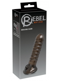 Насадка на пенис Rebel smoke с рёбрышками и отверстием под мошонку - Orion - в Мытищах купить с доставкой