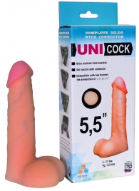 Фаллическая насадка Харнесс UNICOCK 5,5  - 17 см. - LOVETOY (А-Полимер) - купить с доставкой в Мытищах