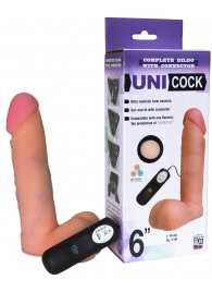 Фаллическая насадка Харнесс UNICOCK 6  с вибрацией - 18 см. - LOVETOY (А-Полимер) - купить с доставкой в Мытищах