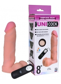 Фаллическая насадка Харнесс UNICOCK 8  с вибрацией - 20 см. - LOVETOY (А-Полимер) - купить с доставкой в Мытищах