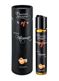 Массажное масло с ароматом карамели Huile de Massage Gourmande Caramel - 59 мл. - Plaisir Secret - купить с доставкой в Мытищах
