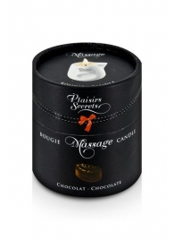 Массажная свеча с ароматом шоколада Bougie de Massage Gourmande Chocolat - 80 мл. - Plaisir Secret - купить с доставкой в Мытищах