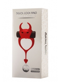 Красное эрекционное кольцо в форме дьяволенка DEVOL COCKRING - Adrien Lastic - в Мытищах купить с доставкой