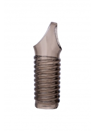 Дымчатая насадка с рёбрышками и подхватом мошонки ToyFa XLover - 12,5 см. - ToyFa - в Мытищах купить с доставкой