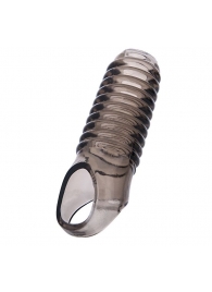 Дымчатая насадка с рёбрышками и подхватом мошонки ToyFa XLover - 12,5 см. - ToyFa - в Мытищах купить с доставкой