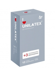 Презервативы с точками Unilatex Dotted - 12 шт. + 3 шт. в подарок - Unilatex - купить с доставкой в Мытищах