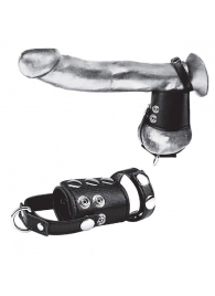Кольцо на член и мошонку Cock Ring With 2  Ball Stretcher And Optional Weight Ring - BlueLine - в Мытищах купить с доставкой