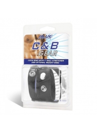 Утяжка для мошонки и пениса Cock Ring With 1  Ball Stretcher And Optional Weight Ring - BlueLine - купить с доставкой в Мытищах