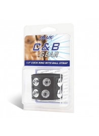 Ремень на член и мошонку 1.5  Cock Ring With Ball Strap - BlueLine - купить с доставкой в Мытищах