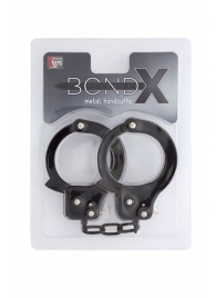 Чёрные наручники из листового металла BONDX METAL CUFFS BLACK - Dream Toys - купить с доставкой в Мытищах
