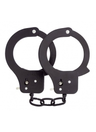 Чёрные наручники из листового металла BONDX METAL CUFFS BLACK - Dream Toys - купить с доставкой в Мытищах