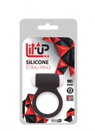 Чёрное эрекционное виброкольцо LIT-UP SILICONE STIMU RING 3 BLACK - Dream Toys - в Мытищах купить с доставкой