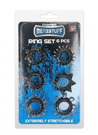 Набор из 6 дымчатых эрекционных колец MENZSTUFF 6PC STRECHEABLE RING SET - Dream Toys - в Мытищах купить с доставкой