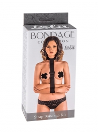 Ошейник с длинной лентой и наручниками Strap Bondage Kit One Size - Lola Games - купить с доставкой в Мытищах