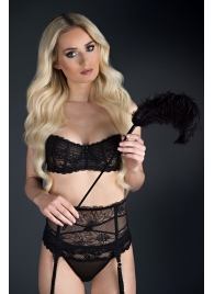 Стек с большим чёрным пером Large Feather Tickler - 65 см. - Blush Novelties - купить с доставкой в Мытищах