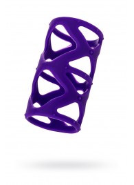 Фиолетовая насадка-сетка на пенис - 7,5 см. - A-toys - в Мытищах купить с доставкой