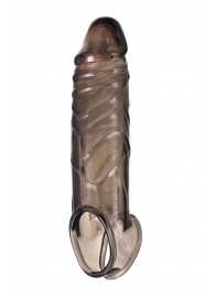 Дымчатая фаллическая насадка с подхватом и закрытой головкой - 16,2 см. - ToyFa - в Мытищах купить с доставкой