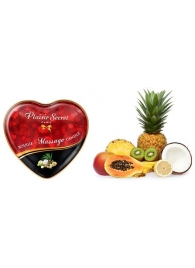 Массажная свеча с ароматом экзотических фруктов Bougie Massage Candle - 35 мл. - Plaisir Secret - купить с доставкой в Мытищах