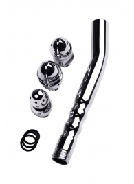 Металлический анальный душ с тремя насадками - ToyFa - купить с доставкой в Мытищах