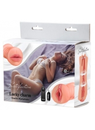 Двусторонний мастурбатор с вибропулей Satisfaction Lucky charm - Lola Games - в Мытищах купить с доставкой