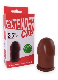 Коричневый латексный удлинитель пениса 2.5 in - Sitabella - в Мытищах купить с доставкой