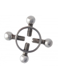 Серебристые зажимы для сосков на винтах - ToyFa - купить с доставкой в Мытищах