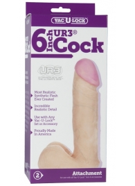 Ультра реалистичная насадка Vac-U-Lock  6  ULTRASKYN Cock - 17,3 см. - Doc Johnson - купить с доставкой в Мытищах