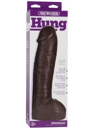 Большая насадка для трусиков Vac-U-Lock Realistic Hung - 31,7 см. - Doc Johnson - купить с доставкой в Мытищах
