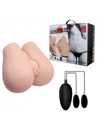 Реалистичный мастурбатор с вибрацией и двумя тоннелями - вагиной и анусом - Baile - в Мытищах купить с доставкой