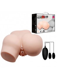 Телесный полуторс с двумя любовными тоннелями и вибрацией - Baile - в Мытищах купить с доставкой