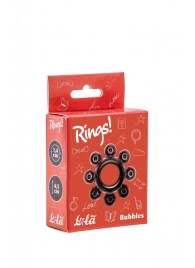 Чёрное эрекционное кольцо Rings Bubbles - Lola Games - в Мытищах купить с доставкой