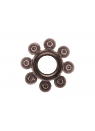 Чёрное эрекционное кольцо Rings Bubbles - Lola Games - в Мытищах купить с доставкой