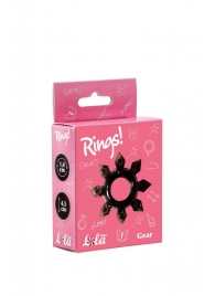 Чёрное эрекционное кольцо Rings Gear - Lola Games - в Мытищах купить с доставкой