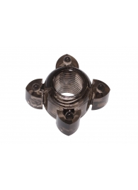 Чёрное эрекционное кольцо Rings Screw - Lola Games - в Мытищах купить с доставкой