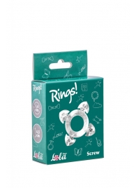 Прозрачное эрекционное кольцо Rings Screw - Lola Games - в Мытищах купить с доставкой