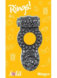 Чёрное эрекционное кольцо Rings Ringer - Lola Games - в Мытищах купить с доставкой