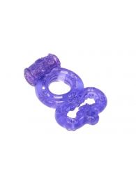 Фиолетовое эрекционное кольцо Rings Treadle с подхватом - Lola Games - в Мытищах купить с доставкой