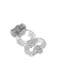 Прозрачное эрекционное кольцо Rings Treadle с подхватом - Lola Games - в Мытищах купить с доставкой